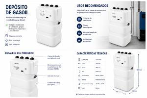 Deposito homologado gas-oil 700 litros alto