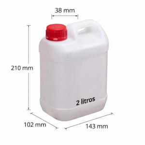 Bidon 2 litros rectangular