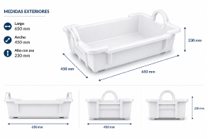 Cubeta apilable y encajable 20 litros