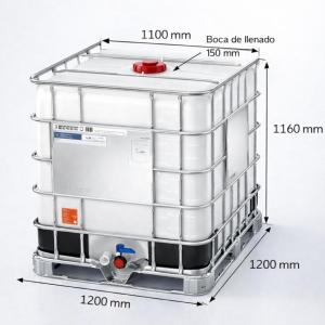 Contenedor- deposito 1000 litros reforzado Pale metálico - Homologacion ADR