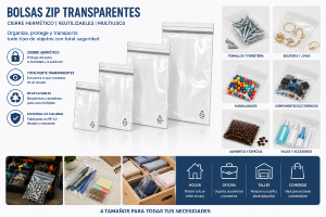 Bolsas autocierre 250 x 350 mm-Paq.100 ud.-G/200