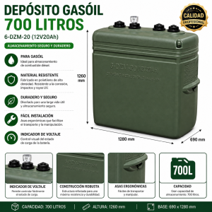 Depósito Gasoil 700 litros Doble Pared