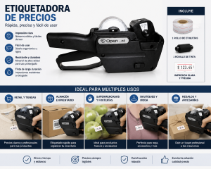 ETIQUETADORA OPEN C8 8 Dígitos para Etiquetas 26x12