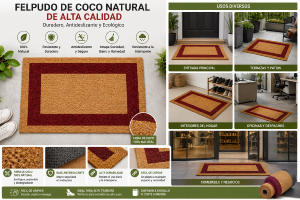 Felpudo coco cenefa 40 x 70 cm