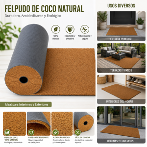 Felpudo coco 100 cm -Rollo 12 m.l.-
