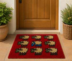 Felpudo de Coco Decorativo Ovejas 40 X 60