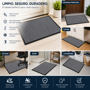 Felpudo moqueta standard 120 x 240 cm gris