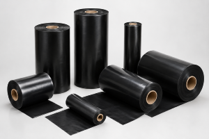 Bobina film polietileno negro 8 m G/600 -Largo 85 m.l.-