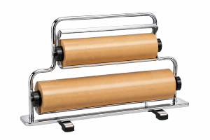 Portarrollos Papel Mostrador  Dispensador Doble de Papel Kraft y Film