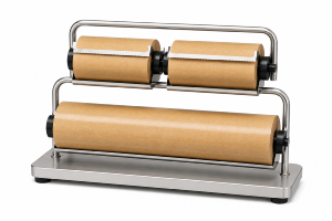 Portarrollos Papel Mostrador  Dispensador triple de Papel Kraft y Film