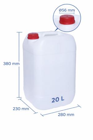 Bidon 20 litros rectangular apilable