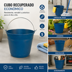 Cubo recuperado 06 litros Diámetro 230 mm Alto 180 mm