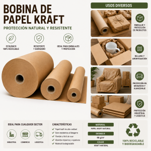 Bobina papel kraft 100 cm ( 40 m.l.)